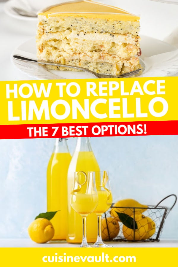 Bottles of limoncello and a cake