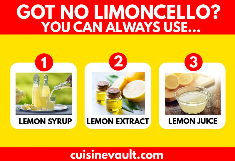 Limoncello substitutes infographic