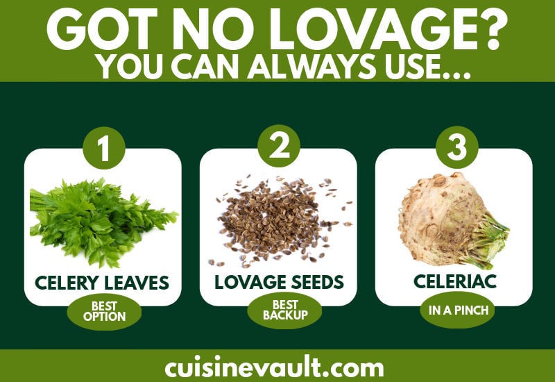 Lovage substitutes infographic