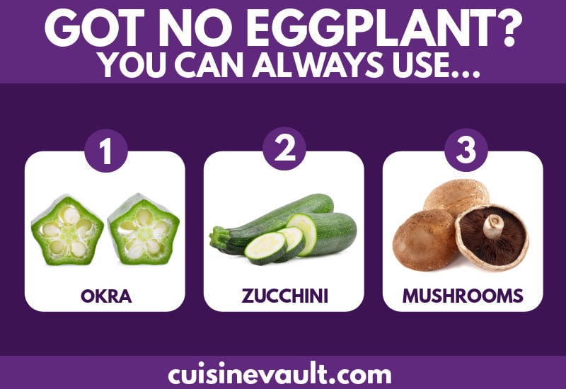 Eggplant substitute infographic