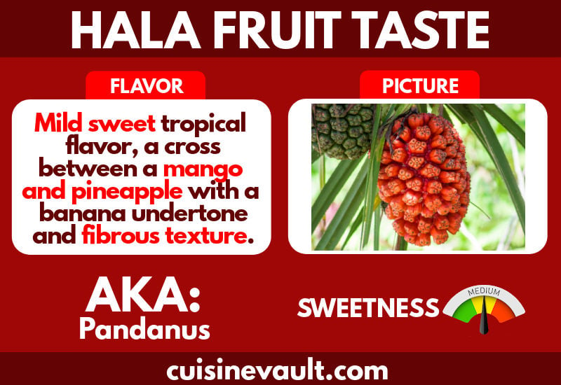 Hala fruit taste infographic