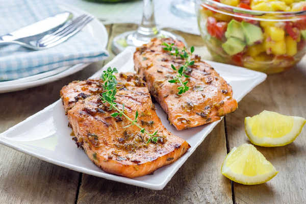 Cooked salmon