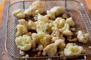 cauliflower in fryer basket 1