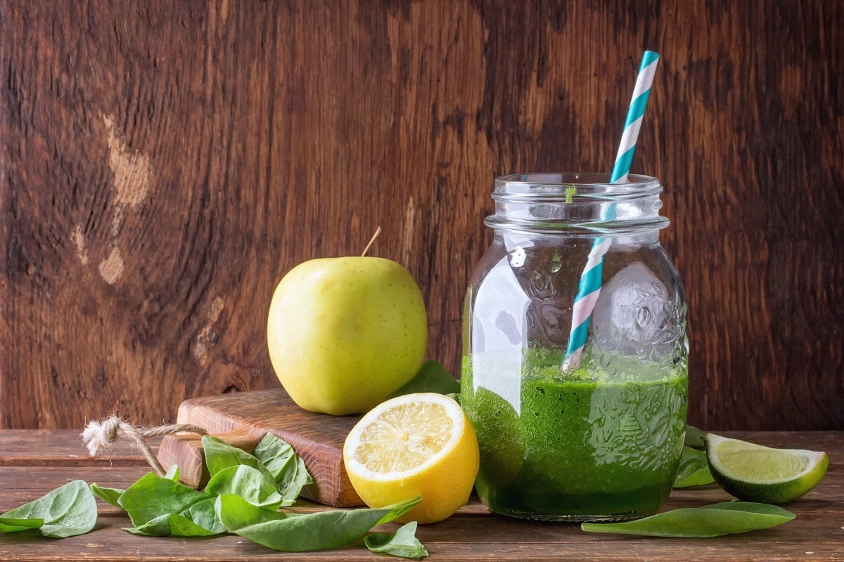 Green Smoothie Lemon Apple Gut Health