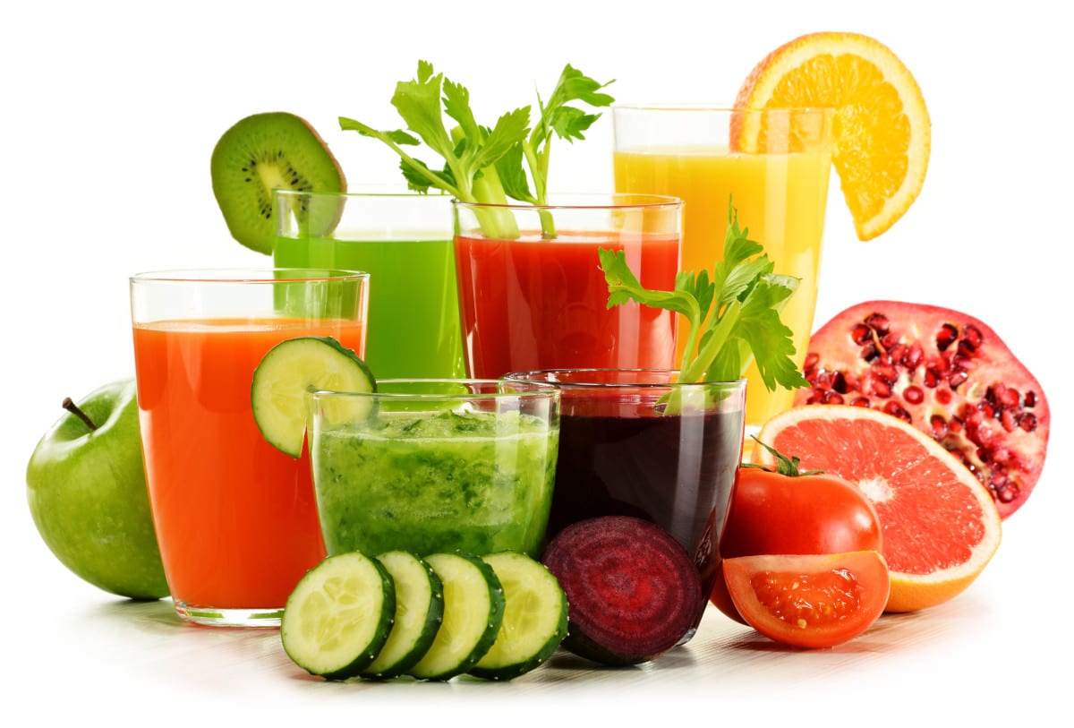 Juice Cleansing Guide Best - Fruit and Veggies Juice in Glasses