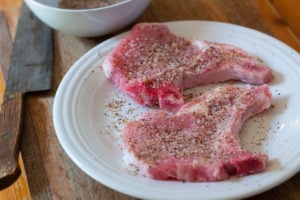 pork chops seasoned