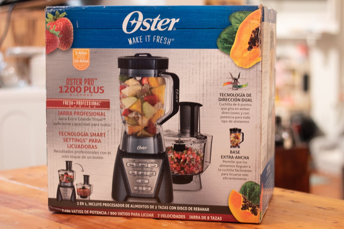 Oster 3 in. 1-Kitchen System 64 oz. 7-Speed Silver Blender Food Processor Combo with 1200-Watt Motor