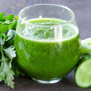 glass of green juice
