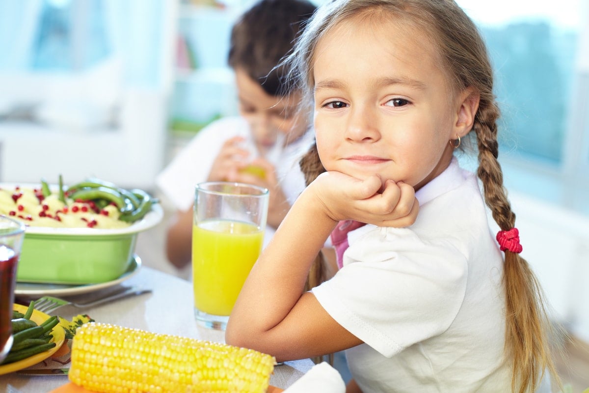 Kids drinking juices