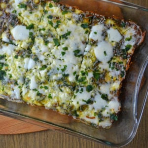 Keto vegetarian breakfast casserole