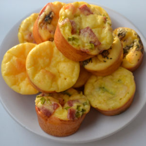 Keto breakfast egg bites ready for eating