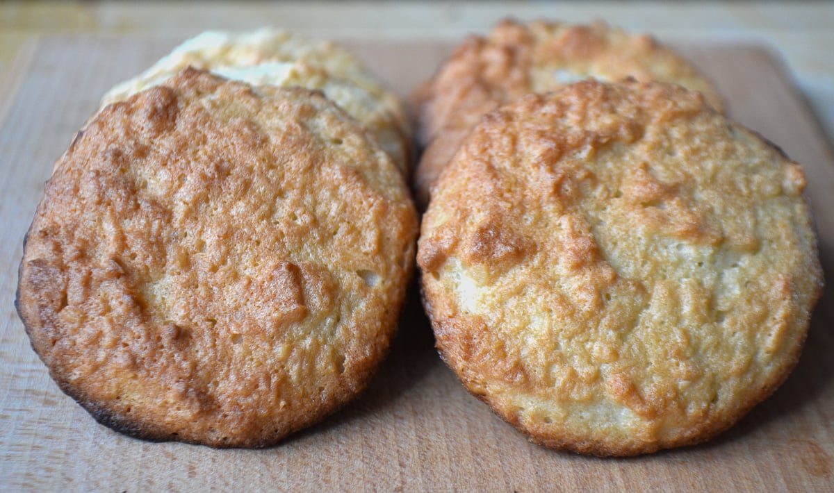 Keto coconut cookies freshly baked