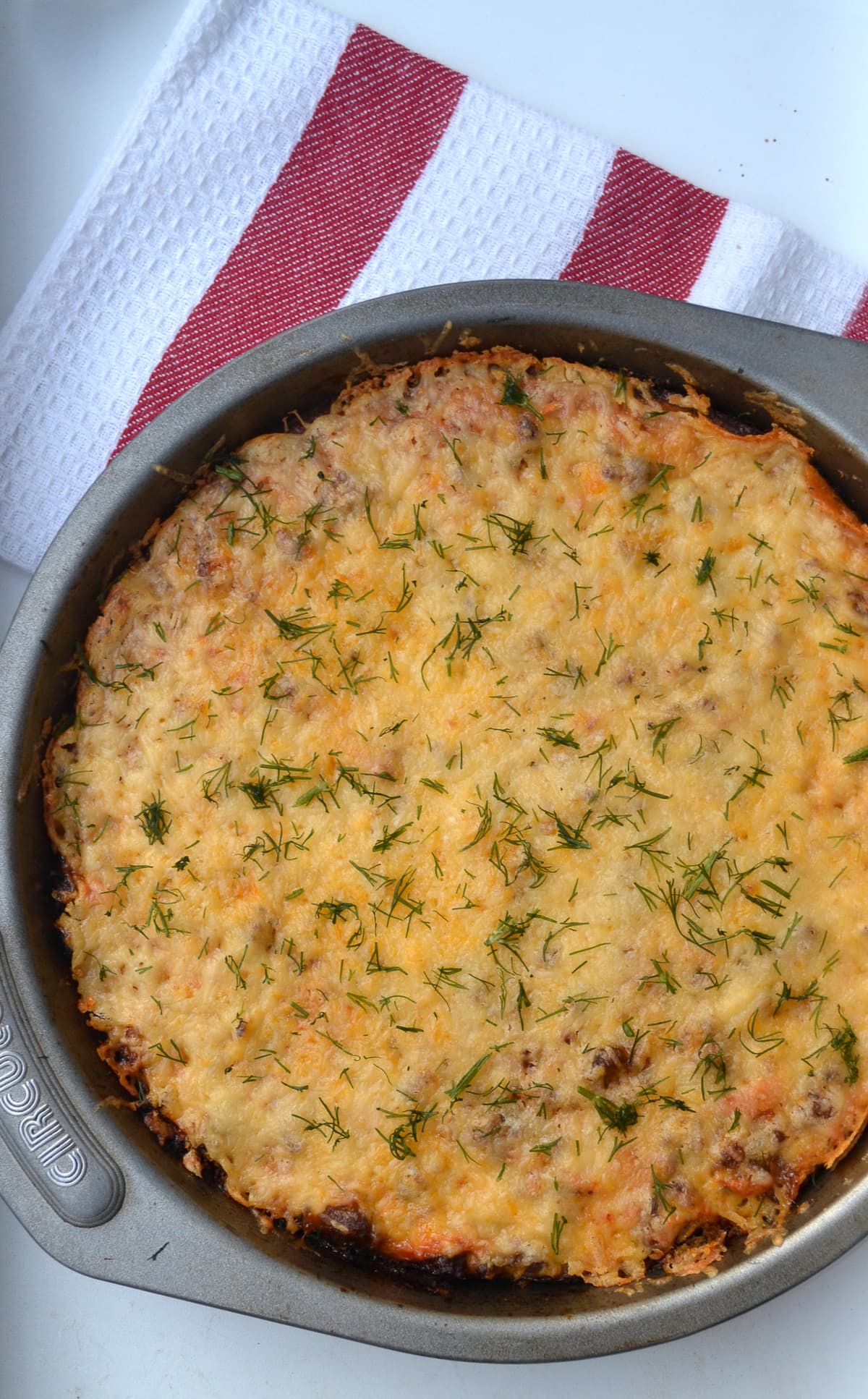 Whole keto ground beef pie