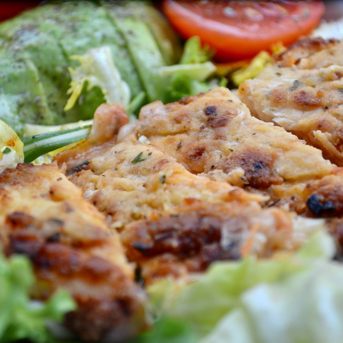 Keto parmesan crusted chicken cooked