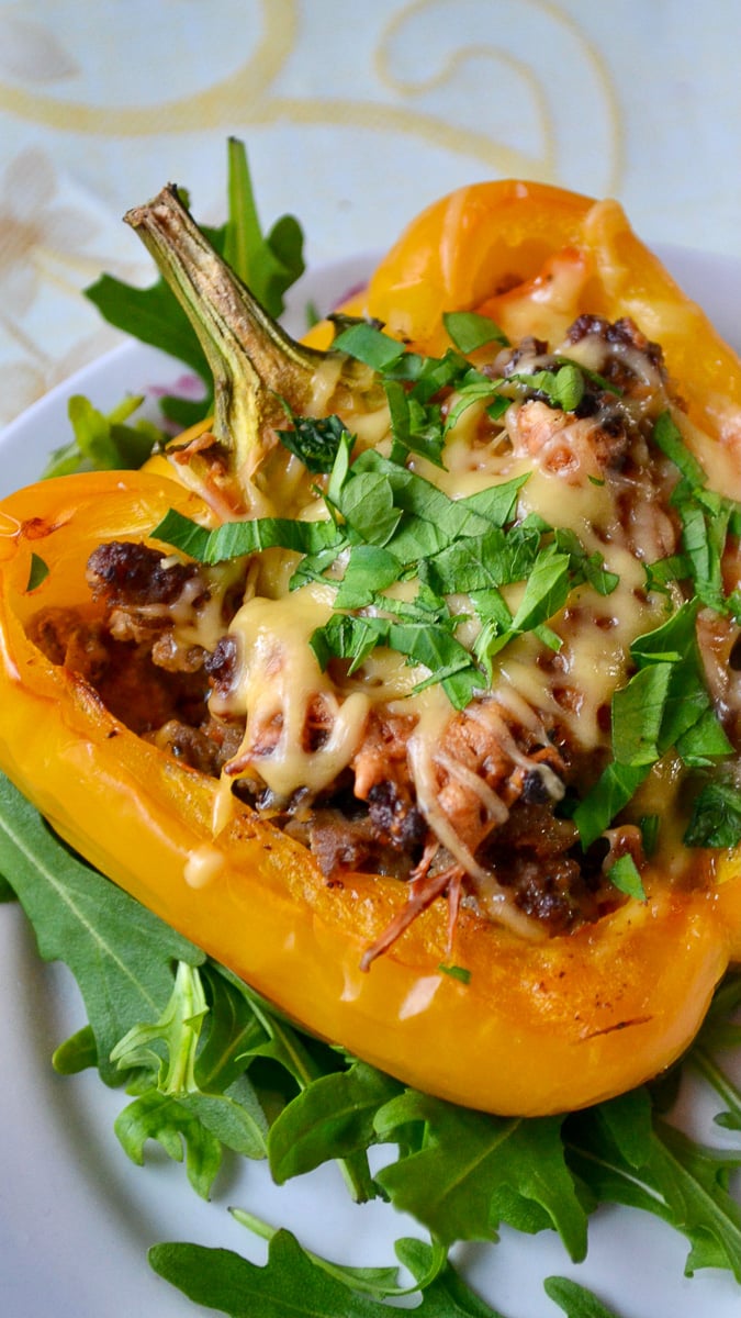 Stuffed pepper closeup