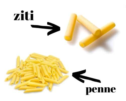 Penne vs ziti 