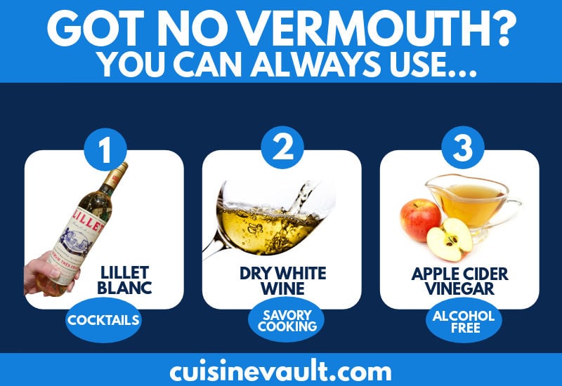 Vermouth Substitutes Infographic