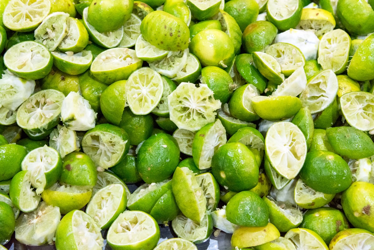 Lime waste from juicing