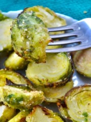 Keto Air Fryer Garlic Brussels Sprouts