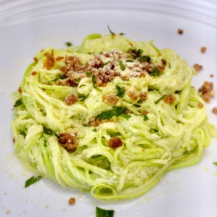 Keto Alfredo Zoodles Tastylicious