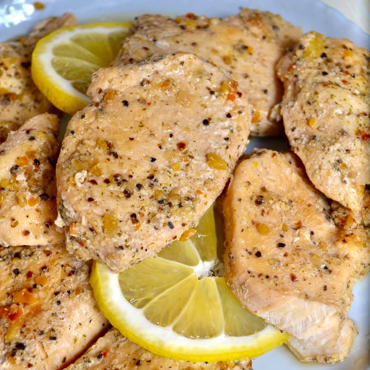 Keto lemon chicken cooked using instant pot