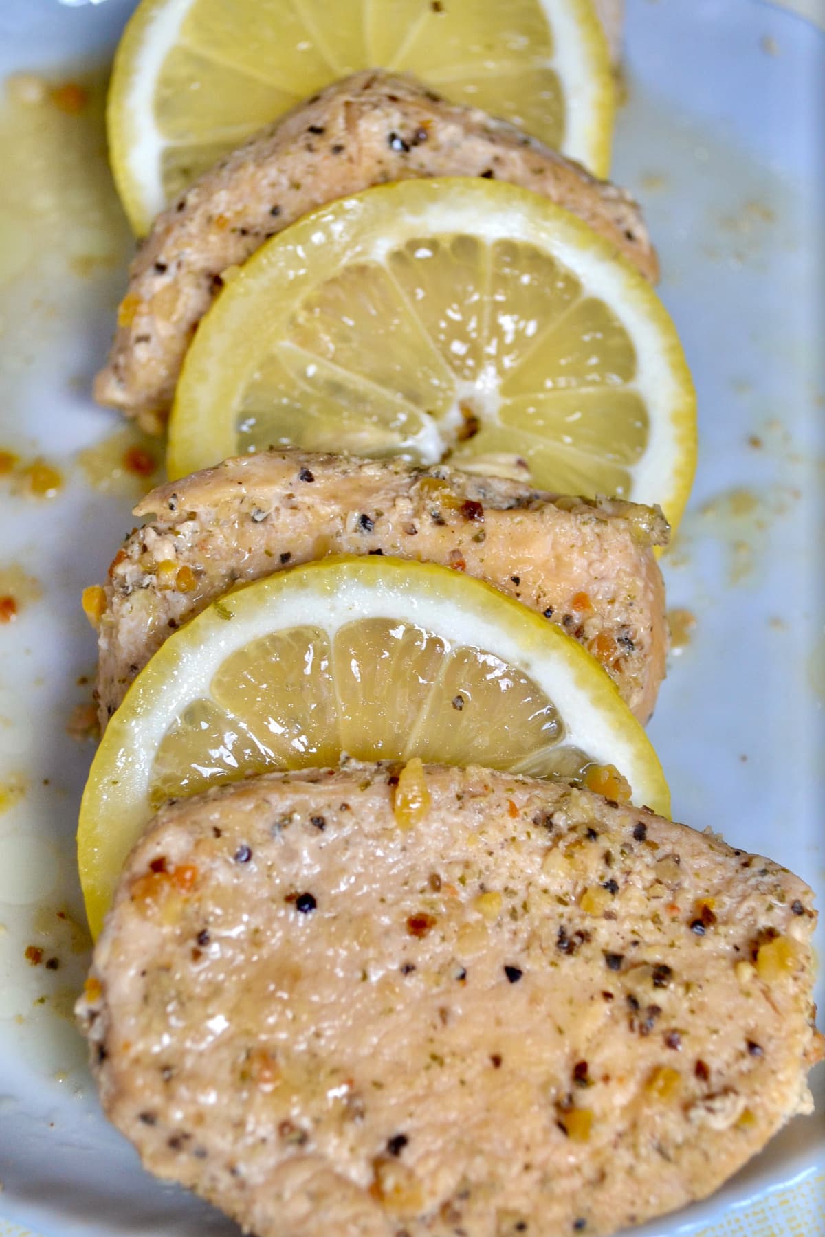 keto instant pot lemon chicken served