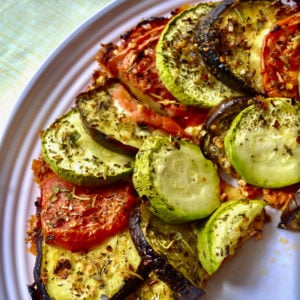 slice of baked veggie ratatouille