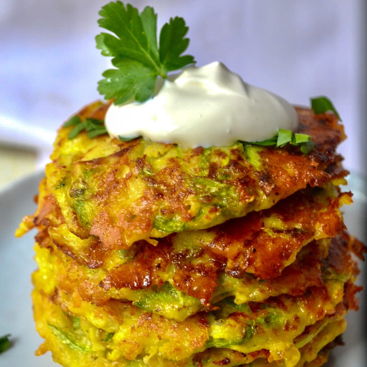 Keto Zucchini Fritters - Tastylicious