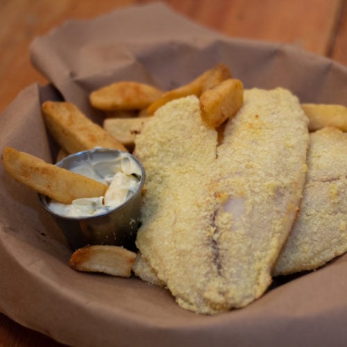 Air fryer tilapia (fish and chips style)