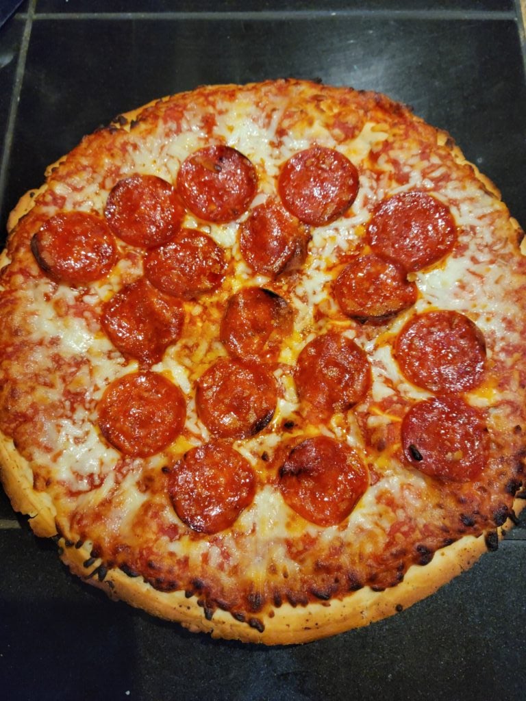 Pepperoni Pizza cooked in. the Instant Omni Plus