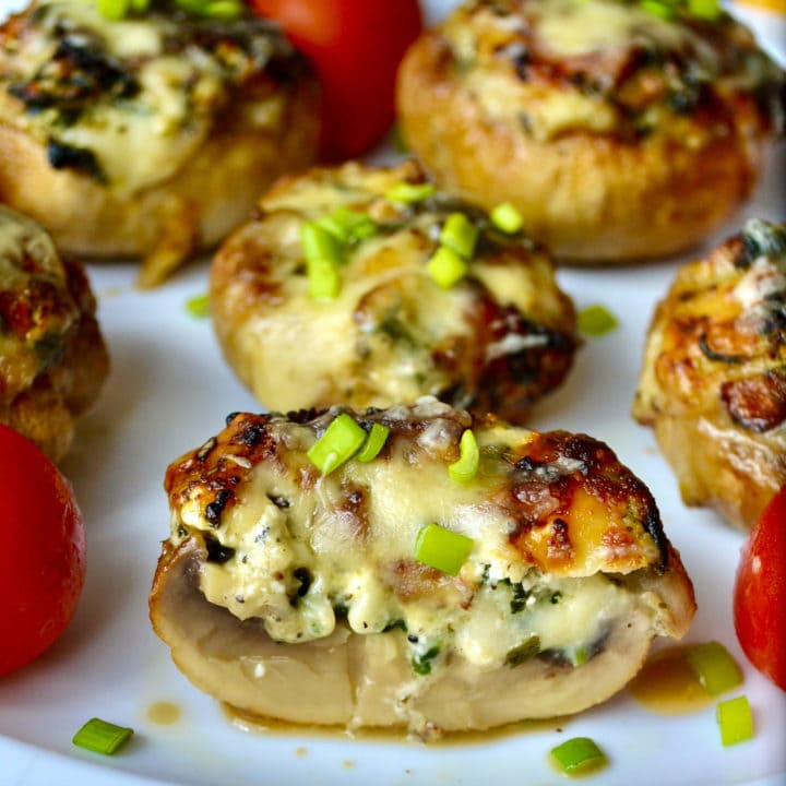 Keto Air Fryer Stuffed Mushrooms Tastylicious