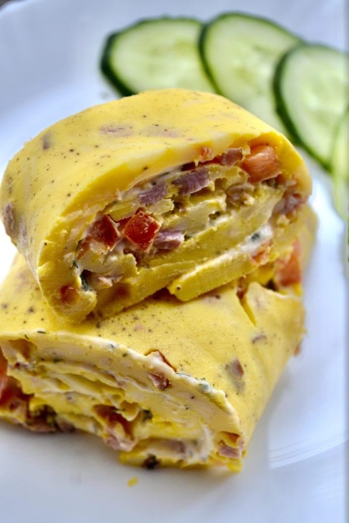Keto Baked Omelet Roll - Tastylicious
