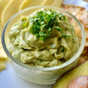 Keto Homemade Guacamole Dip finished