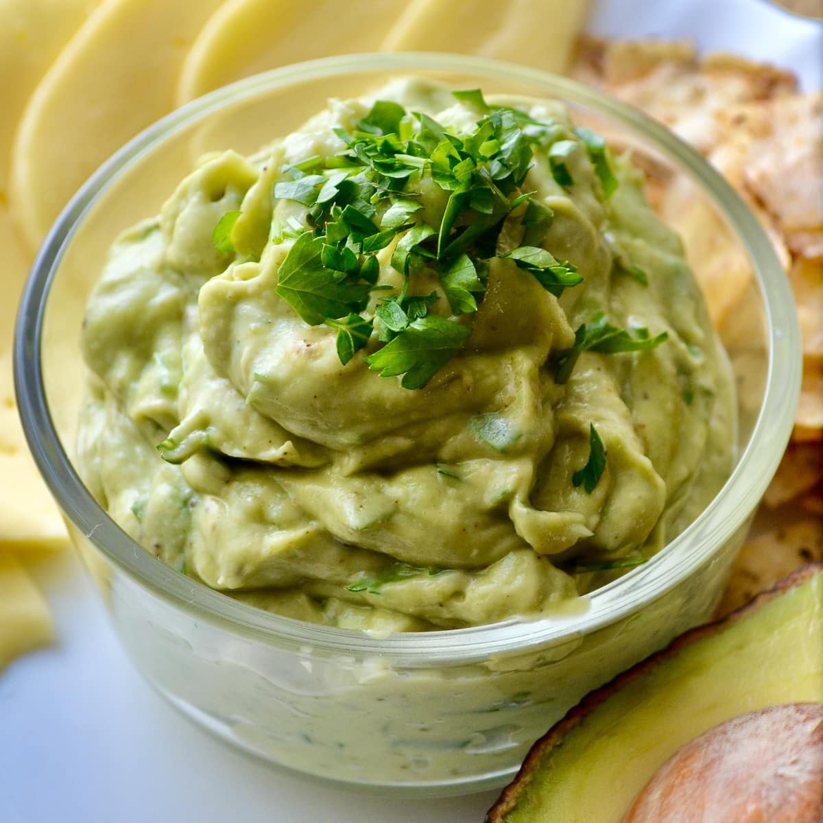 keto homemade guacamole dip