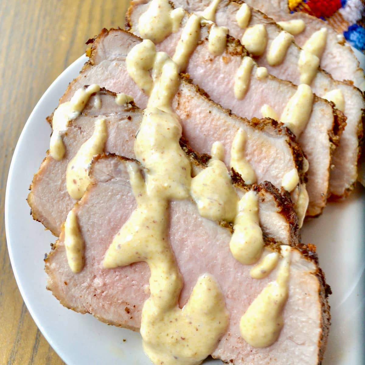 Keto Pork Tenderloin With Dijon Mustard Sauce finished