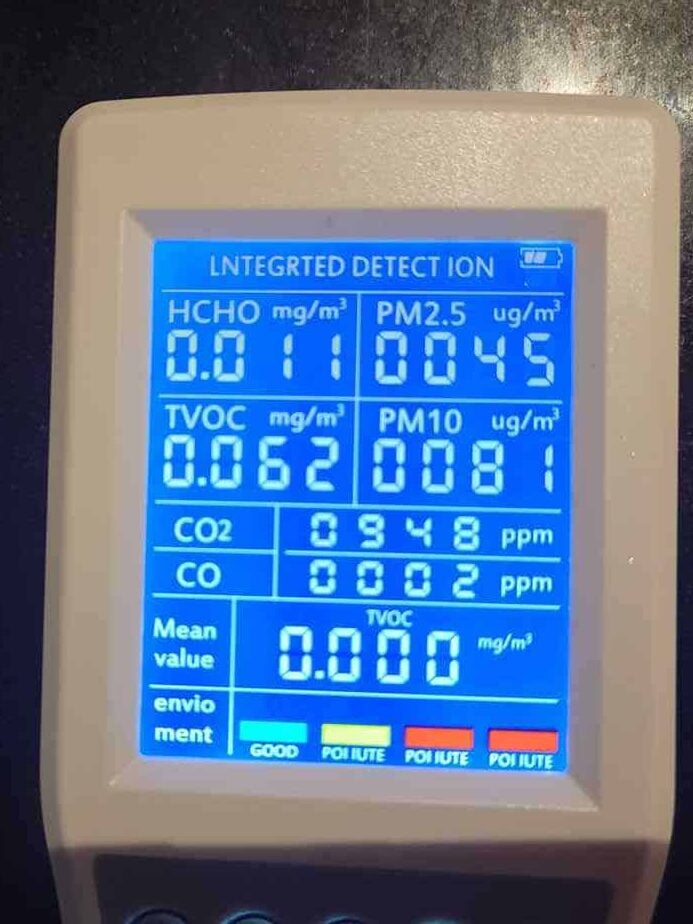 Results testing the Medify MA-40 against cooking smoke