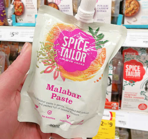 Holding malabar paste at the store