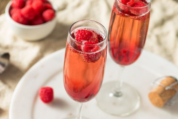 Kir Royale cocktails