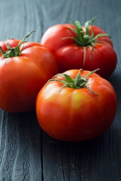Tomatoes are relatively high in potassium per gram