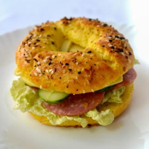 Low Carb Keto Bagels sandwich