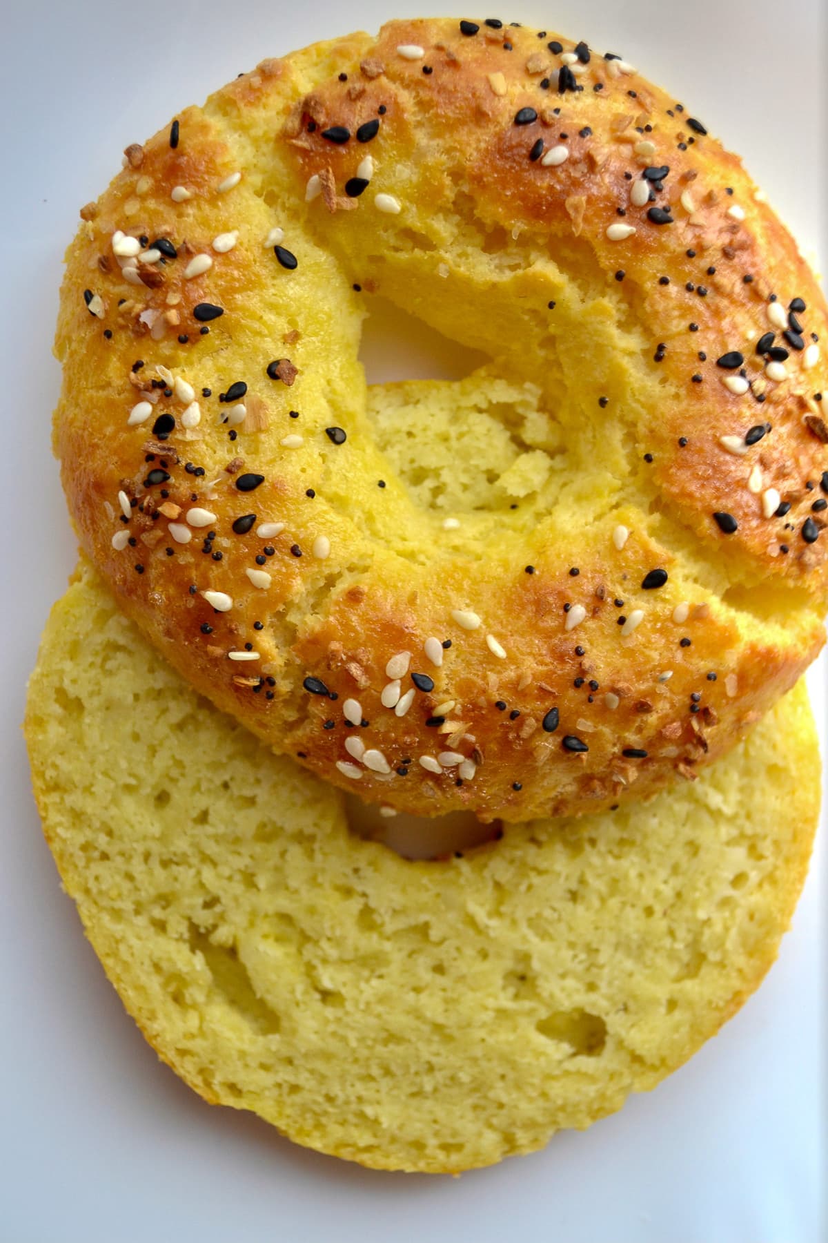 Low Carb Keto Bagels sliced