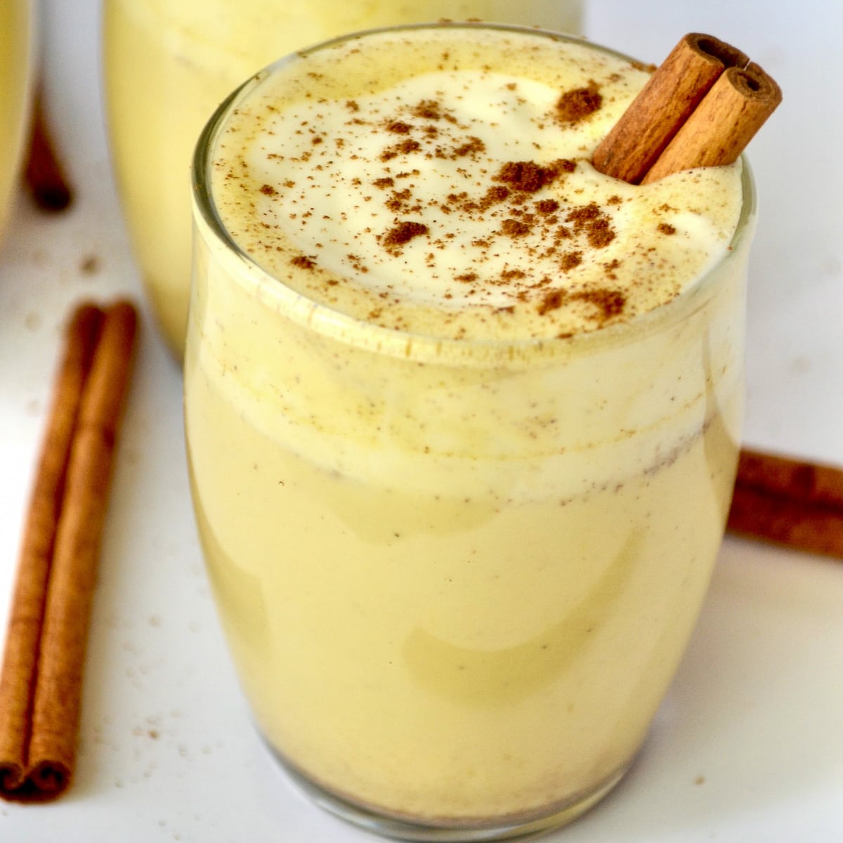 Keto Low Carb Eggnog served