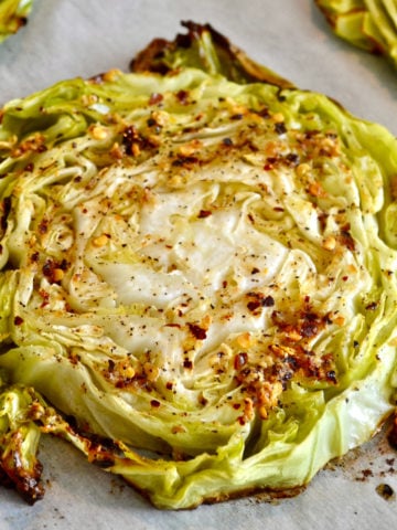 Keto Roasted Cabbage Steaks cooked