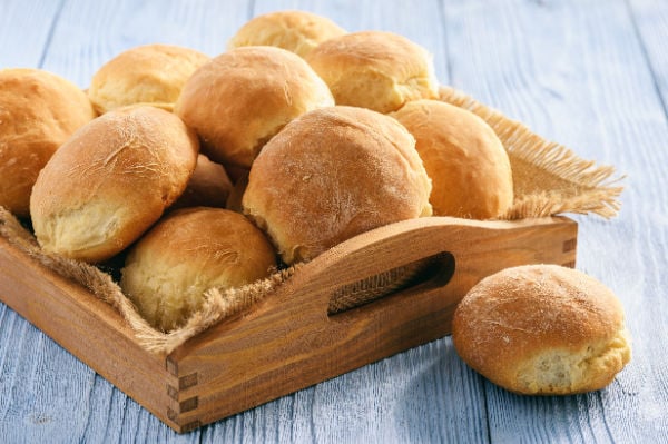Potato rolls on a tray