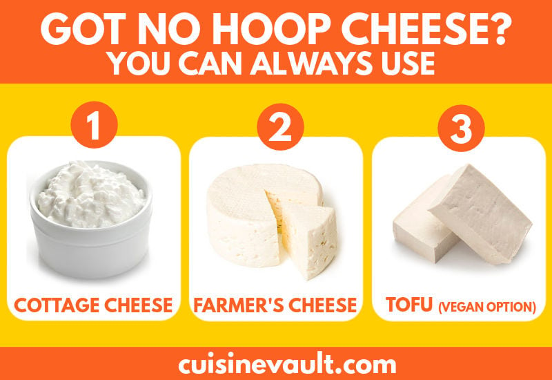 Substitutes for hoop cheese infographic