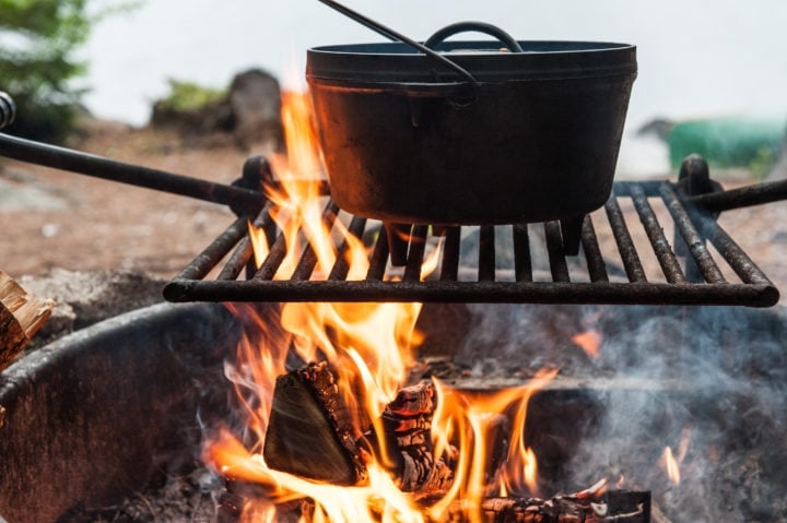 Cast Iron Dutch Oven Campfire Cooking 720x479