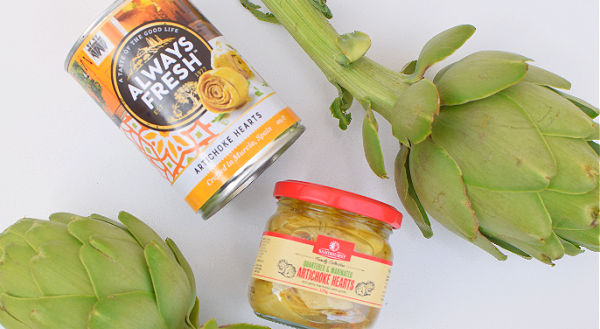 Canned, jarred, and fresh artichokes