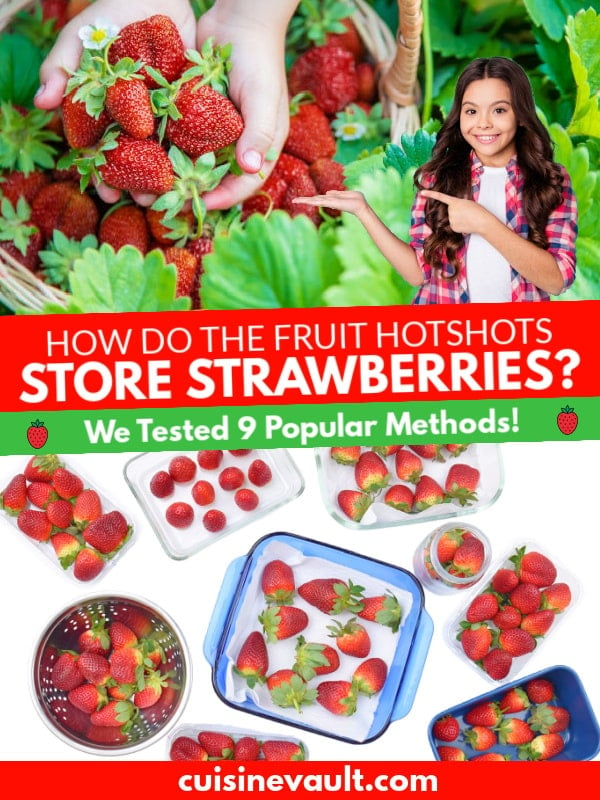 How to store strawberries vertical shot