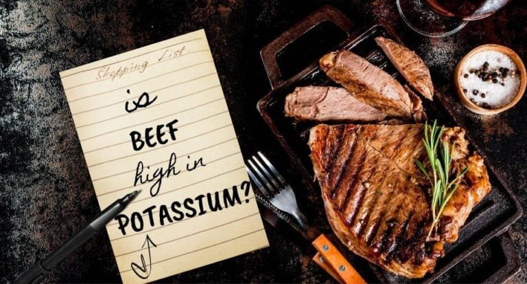 how much potassium in beef