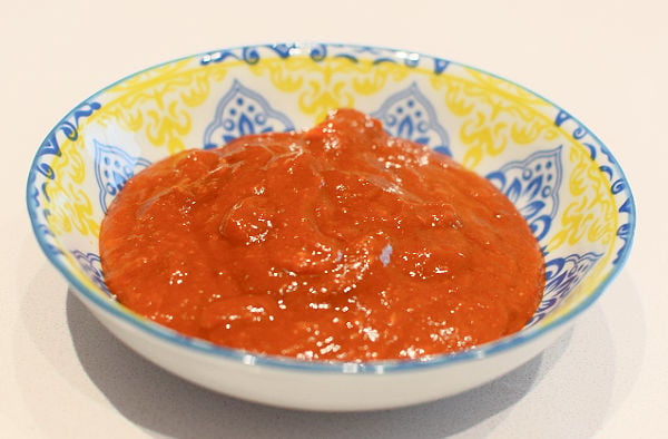 Kimchi sauce in a bowl